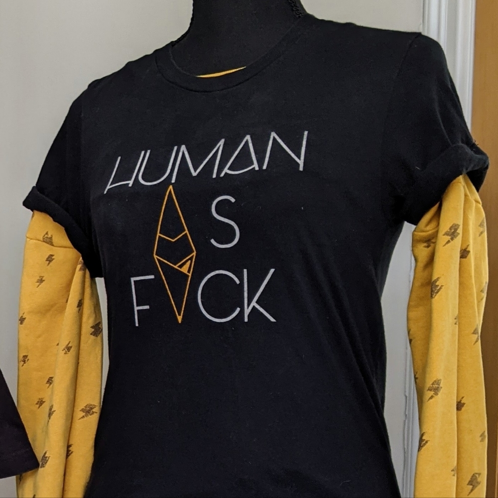 Androgynous Fox tee xs black